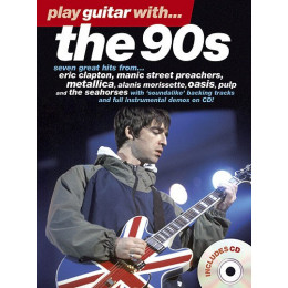 MusicSales AM957770 PLAY GUITAR WITH THE 90'S GTR TAB BOOK/CD