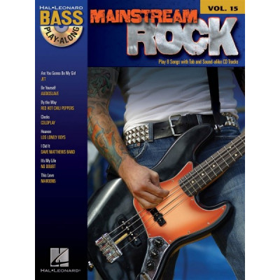 MusicSales HL00699822 BASS PLAY ALONG VOLUME 15 MAINSTREAM ROCK BASS GUITAR... MusicSales HL00699822 BASS PLAY ALONG VOLUME 15 MAINSTREAM ROCK BASS GUITAR...