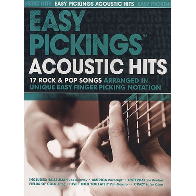 MusicSales AM991749 - EASY PICKINGS ACOUSTIC HITS GUITAR BOOK