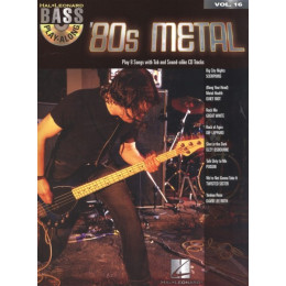 MusicSales HL00699825 BASS PLAY ALONG VOLUME 16 80'S METAL BASS GUITAR... MusicSales HL00699825 BASS PLAY ALONG VOLUME 16 80'S METAL BASS GUITAR...