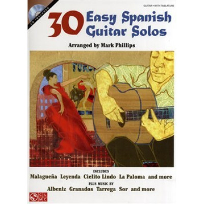 MusicSales HL02501147 - 30 EASY SPANISH GUITAR SOLOS GTR BOOK/CD MusicSales HL02501147 - 30 EASY SPANISH GUITAR SOLOS GTR BOOK/CD