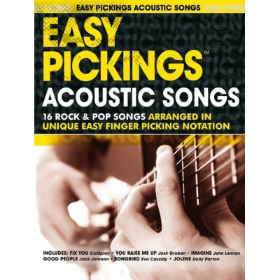 MusicSales AM991760 - EASY PICKINGS ACOUSTIC SONGS GUITAR TAB BOOK