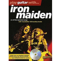 MusicSales AM967340 - PLAY GUITAR WITH IRON MAIDEN GTR TAB BOOK/CD