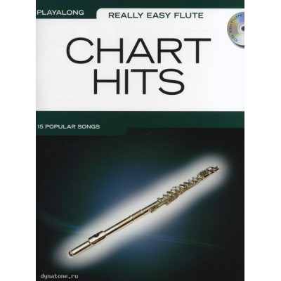 MusicSales AM1000054 - REALLY EASY PLAYALONG CHART HITS FLUTE FLT BOOK/CD
