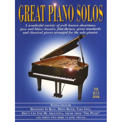 MusicSales AM952215 - GREAT PIANO SOLOS THE BLUE BOOK PIANO BOOK MusicSales AM952215 - GREAT PIANO SOLOS THE BLUE BOOK PIANO BOOK