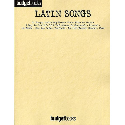 MusicSales HLE90002484 - BUDGET BOOKS LATIN SONGS PVG MusicSales HLE90002484 - BUDGET BOOKS LATIN SONGS PVG