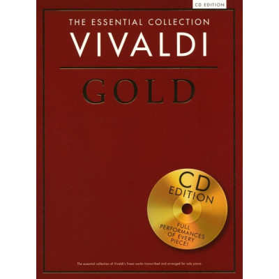MusicSales CH80190 THE ESSENTIAL COLLECTION VIVALDI GOLD PIANO BOOK/CD