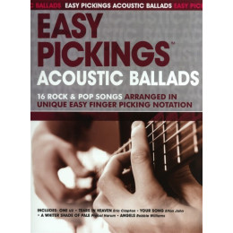 MusicSales AM991771 EASY PICKINGS ACOUSTIC BALLADS GUITAR BOOK MusicSales AM991771 EASY PICKINGS ACOUSTIC BALLADS GUITAR BOOK
