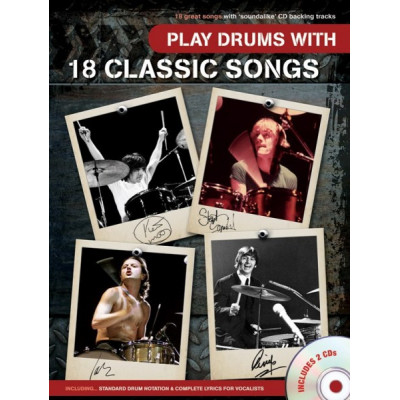 MusicSales AM999361 - PLAY DRUMS WITH 18 CLASSIC SONGS DRUMS BOOK/2CD MusicSales AM999361 - PLAY DRUMS WITH 18 CLASSIC SONGS DRUMS BOOK/2CD