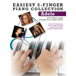MusicSales AM1004498 - EASIEST 5-FINGER PIANO COLLECTION ADELE BOOK
