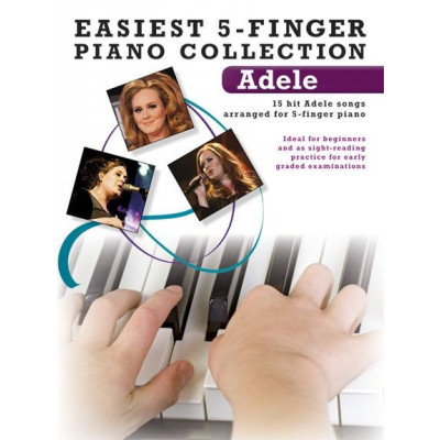 MusicSales AM1004498 - EASIEST 5-FINGER PIANO COLLECTION ADELE BOOK