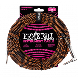 Ernie Ball 6064 кабель инструментальный, прямой / угловой джеки, 7,62м, цвет чёрный с оранжевым Ernie Ball 6064 кабель инструментальный, прямой / угловой джеки, 7,62м, цвет чёрный с оранжевым