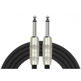 Kirlin IP-201PR 6M BK - кабель инструментальный, Разъемы: 1/4" прямой моноджек - 1/4" прямой моноджек, никелированые, Материал проводника: медь, Длина
