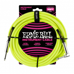 Ernie Ball 6057 кабель инструментальный 7,62 м, прямой / угловой джеки, цвет - неоновый желтый. Ernie Ball 6057 кабель инструментальный 7,62 м, прямой / угловой джеки, цвет - неоновый желтый.