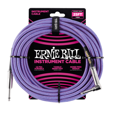 Ernie Ball 6069 кабель инструментальный, прямой / угловой джеки, 7,62м, цвет пурпурный Ernie Ball 6069 кабель инструментальный, прямой / угловой джеки, 7,62м, цвет пурпурный