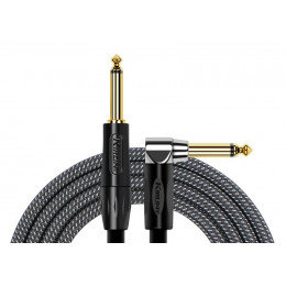 Kirlin IWB-202BFGL 3M CA - кабель инструментальный, Разъемы: 1/4" прямой моноджек - 1/4" угловой моноджек, позолоченные, Материал проводника: медь, Дл