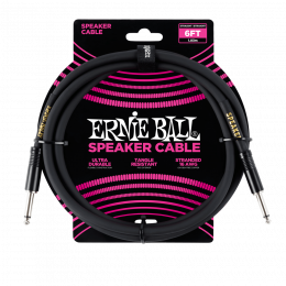 Ernie Ball 6072 кабель колоночный, джек - джек, 1,8 м, чёрный