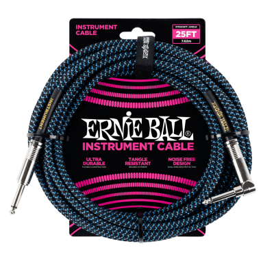 Ernie Ball 6060 кабель инструментальный, прямой / угловой джеки, длина 7,62м, цвет чёрный с белым. Ernie Ball 6060 кабель инструментальный, прямой / угловой джеки, длина 7,62м, цвет чёрный с белым.