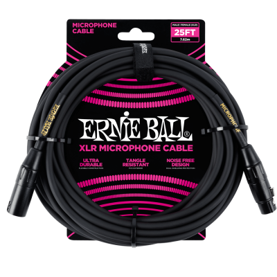 Ernie Ball 6073 кабель микрофонный, XLR - XLR, 7,62 м, чёрный. Ernie Ball 6073 кабель микрофонный, XLR - XLR, 7,62 м, чёрный.
