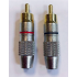 INLINE RCA x2b Разъем RCA, Разъем RCA, никель, для кабеля D6 мм, кольцо красное и черное, блистер 2