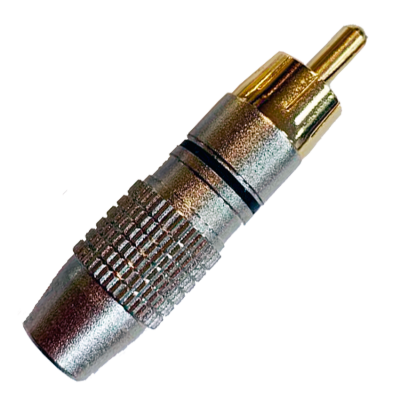 INLINE RCA-B Разъем RCA, никель, для кабеля D6 мм, кольцо черное (SP-116G-C10-BK)
