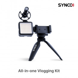 Synco Vlogger Kit 2 набор для влогеров, микрофон, кабель для телефона, ветрозащита, шокмаунт, подсветка, мини-стойка, держатель для смартфона Synco Vlogger Kit 2 набор для влогеров, микрофон, кабель для телефона, ветрозащита, шокмаунт, подсветка, мини-стойка, держатель для смартфона