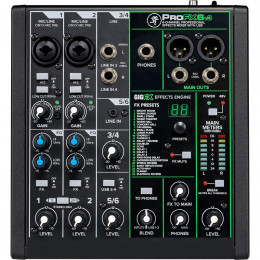 MACKIE ProFX6v3 6-канальный микшер с процессором эффектов MACKIE ProFX6v3 6-канальный микшер с процессором эффектов