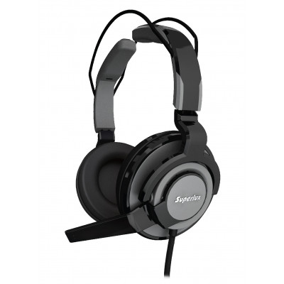 Superlux HMC631 Dark Grey профессиональная игровая гарнитура для ПК, разъёмы 2 x 3.5 мм