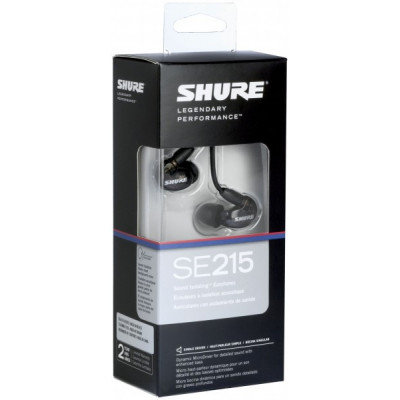 Наушники вставные SHURE SE215 -K Наушники вставные SHURE SE215 -K