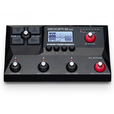 Zoom B2 FOUR - процессор эффектов и эмулятор усилителя для бас-гитары Zoom B2 FOUR - процессор эффектов и эмулятор усилителя для бас-гитары