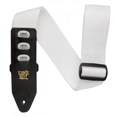 Ремень для гитары ERNIE BALL 4259 PickHolder White Ремень для гитары ERNIE BALL 4259 PickHolder White