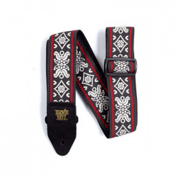 Ремень для гитары ERNIE BALL 4669 Jacquard Blackjack Red Ремень для гитары ERNIE BALL 4669 Jacquard Blackjack Red