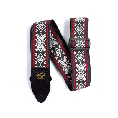 Ремень для гитары ERNIE BALL 4669 Jacquard Blackjack Red Ремень для гитары ERNIE BALL 4669 Jacquard Blackjack Red