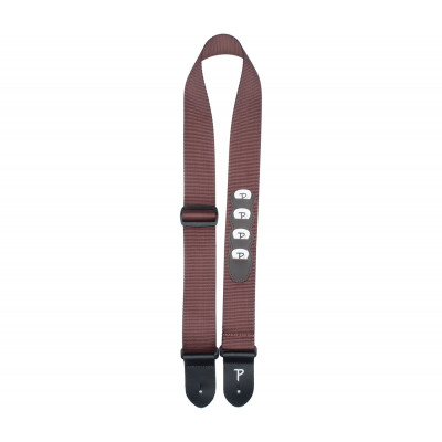 Perri's NWSHN-7115 - Ремень для гитары, Серия PICK POCKET, Материал: полиэстер, Рисунок: отсутствует, Цвет: коричневый, Ширина ремня: 5 см, Длина: 99 Perri's NWSHN-7115 - Ремень для гитары, Серия PICK POCKET, Материал: полиэстер, Рисунок: отсутствует, Цвет: коричневый, Ширина ремня: 5 см, Длина: 99