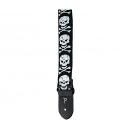 Perri's LPCP-1256 - Ремень для гитары, Серия: Polyester, Материал: полиэстер, Рисунок: череп и кости, Ширина ремня: 5 см, Длина: 99 - 147 см Perri's LPCP-1256 - Ремень для гитары, Серия: Polyester, Материал: полиэстер, Рисунок: череп и кости, Ширина ремня: 5 см, Длина: 99 - 147 см