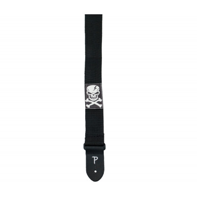 Perri's NWSPKSK-595 - Ремень для гитары, Серия PICK POCKET, Материал: полиэстер, Рисунок: череп, Цвет: чёрный, Ширина ремня: 5 см, Длина: 99 - 147 см Perri's NWSPKSK-595 - Ремень для гитары, Серия PICK POCKET, Материал: полиэстер, Рисунок: череп, Цвет: чёрный, Ширина ремня: 5 см, Длина: 99 - 147 см