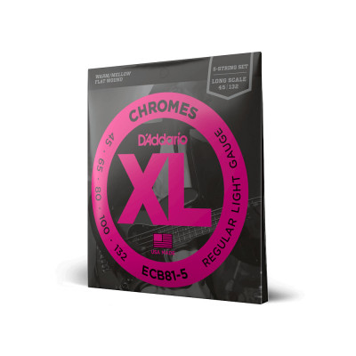 Струны для 5 струнной бас-гитары D'ADDARIO ECB 81-5