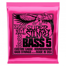 Струны для 5 струнной бас-гитары ERNIE BALL 2824 Nickel Wound Slinky Super 40-125
