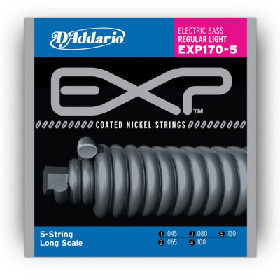 Струны для 5 струнной бас-гитары D'ADDARIO EXP170-5 Струны для 5 струнной бас-гитары D'ADDARIO EXP170-5