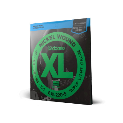 Струны для 5 струнной бас-гитары D'ADDARIO EXL220-5