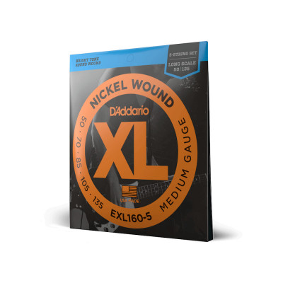 Струны для 5 струнной бас-гитары D'ADDARIO EXL160 5 Струны для 5 струнной бас-гитары D'ADDARIO EXL160 5