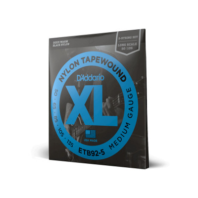 Струны для 5 струнной бас-гитары D'ADDARIO ETB 92-5