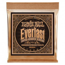 Струны для акустической гитары ERNIE BALL 2544 Everlast Coated Phosphor Bronze Medium 13-56