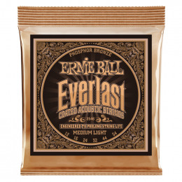 Струны для акустической гитары ERNIE BALL 2546 Everlast Coated Phosphor Bronze Medium Light 12-54 Струны для акустической гитары ERNIE BALL 2546 Everlast Coated Phosphor Bronze Medium Light 12-54
