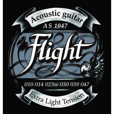 Струны для акустической гитары FLIGHT AS 1047 Струны для акустической гитары FLIGHT AS 1047