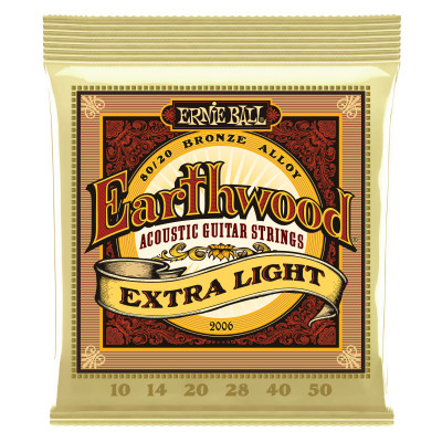 Струны для акустической гитары ERNIE BALL 2006 Earthwood 80/20 Bronze Extra Light 10-50