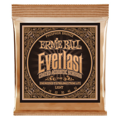 Струны для акустической гитары ERNIE BALL 2548 Everlast Coated Phosphor Bronze Light 11-52 Струны для акустической гитары ERNIE BALL 2548 Everlast Coated Phosphor Bronze Light 11-52