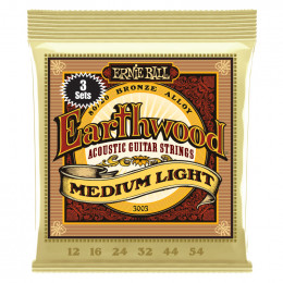 Струны для акустической гитары ERNIE BALL 3003 Earthwood 80/20 Bronze Medium Light 12-54 Струны для акустической гитары ERNIE BALL 3003 Earthwood 80/20 Bronze Medium Light 12-54