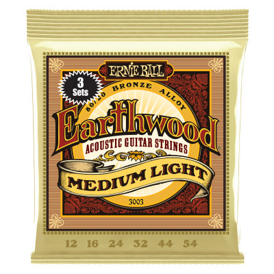 Струны для акустической гитары ERNIE BALL 3003 Earthwood 80/20 Bronze Medium Light 12-54 Струны для акустической гитары ERNIE BALL 3003 Earthwood 80/20 Bronze Medium Light 12-54