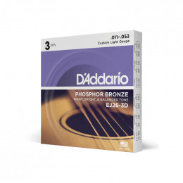 Струны для акустической гитары D'ADDARIO EJ26 -3D Струны для акустической гитары D'ADDARIO EJ26 -3D
